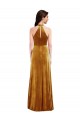 Long Gold Sleeveless Trumpet Keyhole Back Semi Formal Evening Dress / Prom Dress / Bridesmaid Dress Canberra